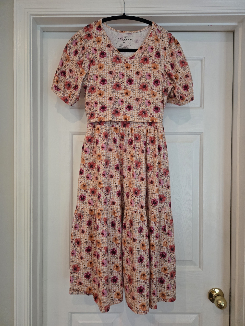 The Heiress Dresses NURSING XS Graceful Gingham Miriam Dress- NEW Without Tags
